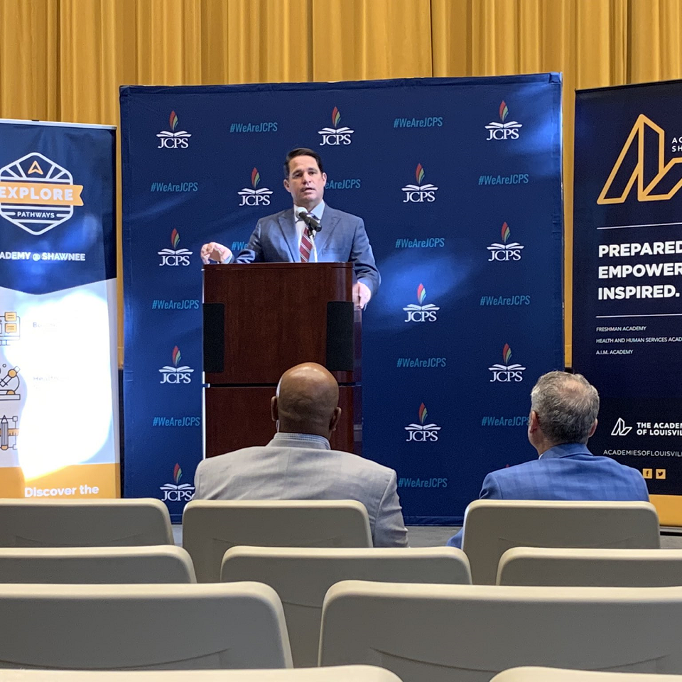 JCPS Superintendent Dr. Marty Pollio announces $20 million gift from MacKenzie Scott